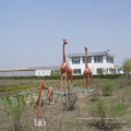 decoración de jardín al aire libre esculturas de jirafa de metal grande